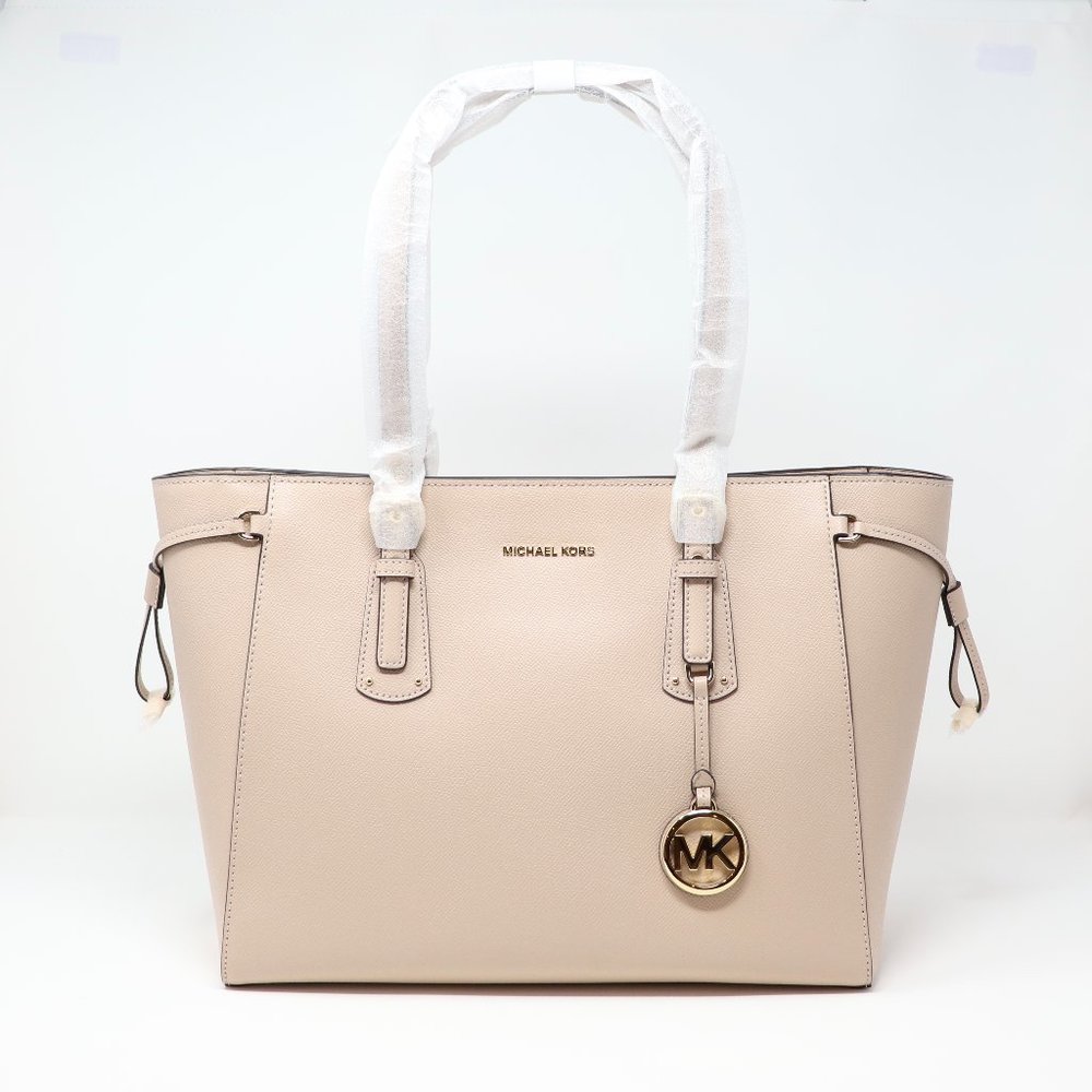 Brand New Michael Kors Voyager Leather Tote Soft Pink Authentic
